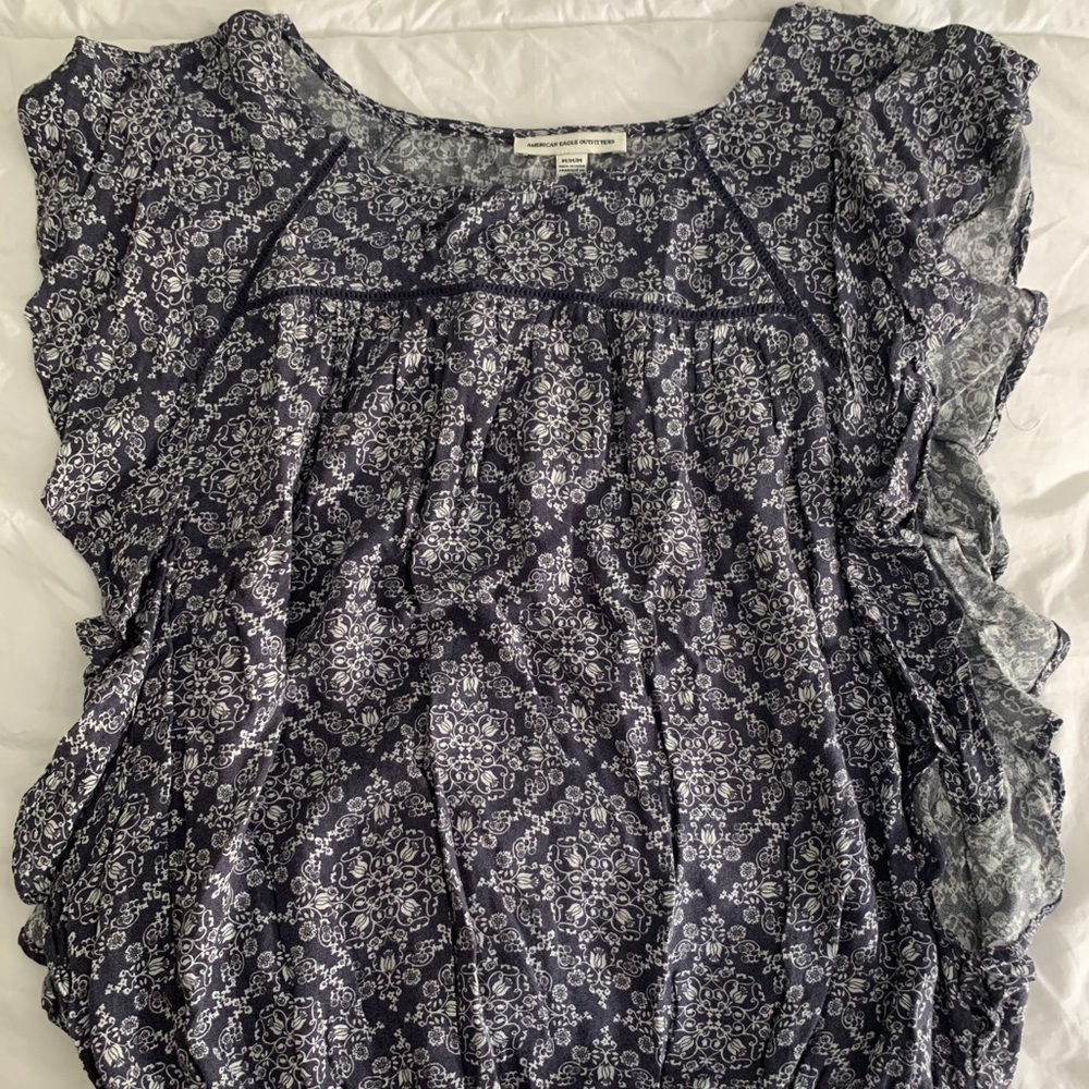 American Eagle Ruffled Shirt